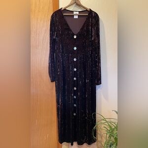 Vintage Moda International velvet maxi dress